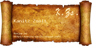 Kanitz Zsolt névjegykártya